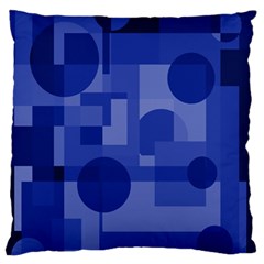 Deep Blue Abstract Design Standard Flano Cushion Case (two Sides)