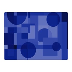 Deep Blue Abstract Design Double Sided Flano Blanket (mini) 