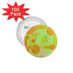 Green And Orange Decorative Design 1 75  Buttons (100 Pack) 