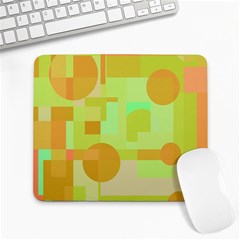 Green And Orange Decorative Design Large Mousepads