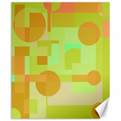 Green And Orange Decorative Design Canvas 8  X 10 