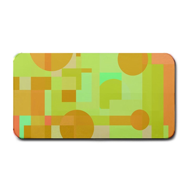 Green and orange decorative design Medium Bar Mats