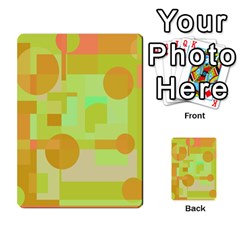 Green And Orange Decorative Design Multi-purpose Cards (rectangle)  by Valentinaart