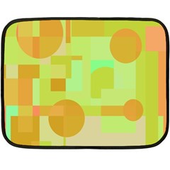 Green And Orange Decorative Design Fleece Blanket (mini) by Valentinaart