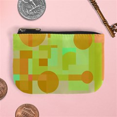 Green And Orange Decorative Design Mini Coin Purses by Valentinaart