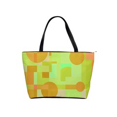 Green And Orange Decorative Design Shoulder Handbags by Valentinaart