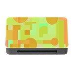 Green and orange decorative design Memory Card Reader with CF Front