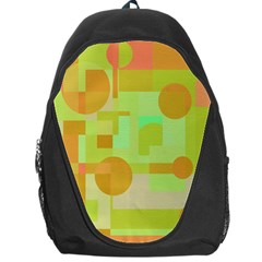 Green And Orange Decorative Design Backpack Bag by Valentinaart