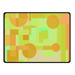 Green and orange decorative design Double Sided Fleece Blanket (Small)  45 x34  Blanket Back