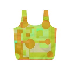 Green And Orange Decorative Design Full Print Recycle Bags (s) 