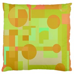 Green And Orange Decorative Design Standard Flano Cushion Case (one Side)