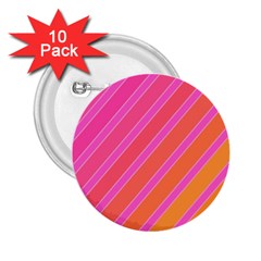 Pink elegant lines 2.25  Buttons (10 pack) 