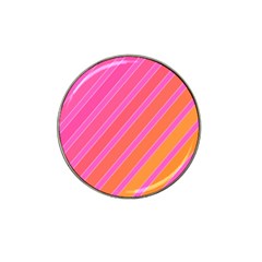 Pink elegant lines Hat Clip Ball Marker