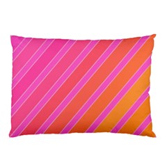 Pink Elegant Lines Pillow Case by Valentinaart