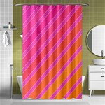 Pink elegant lines Shower Curtain 48  x 72  (Small)  Curtain(48  X 72 ) - 42.18 x64.8  Curtain(48  X 72 )