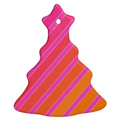 Pink elegant lines Ornament (Christmas Tree)