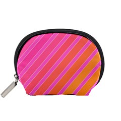 Pink elegant lines Accessory Pouches (Small) 