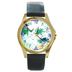 Pizap Com14566954950711 Round Gold Metal Watch by jpcool1979