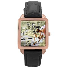 4880260 6f4f3 Rose Gold Leather Watch 