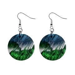 Bluegreen Mini Button Earrings