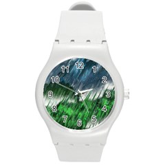 Bluegreen Round Plastic Sport Watch (m)