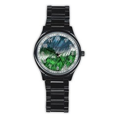 Bluegreen Stainless Steel Round Watch