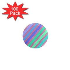 Pastel Colorful Lines 1  Mini Magnets (100 Pack) 