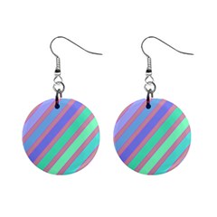 Pastel Colorful Lines Mini Button Earrings