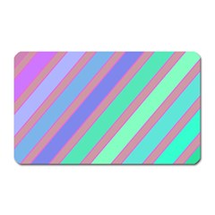 Pastel Colorful Lines Magnet (rectangular) by Valentinaart