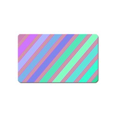 Pastel Colorful Lines Magnet (name Card)