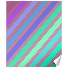 Pastel Colorful Lines Canvas 8  X 10 