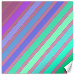 Pastel Colorful Lines Canvas 16  X 16  