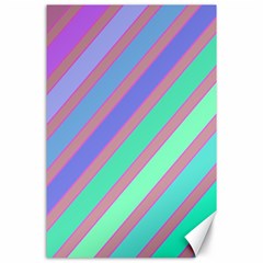 Pastel Colorful Lines Canvas 24  X 36  by Valentinaart