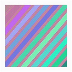 Pastel Colorful Lines Medium Glasses Cloth (2-side) by Valentinaart