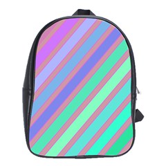 Pastel Colorful Lines School Bags(large) 