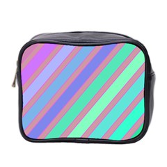 Pastel Colorful Lines Mini Toiletries Bag 2-side