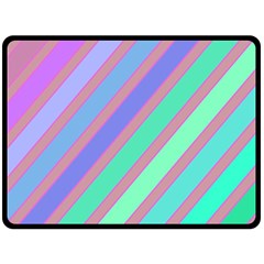 Pastel Colorful Lines Fleece Blanket (large)  by Valentinaart