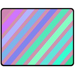 Pastel Colorful Lines Fleece Blanket (medium) 