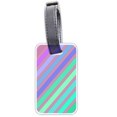 Pastel Colorful Lines Luggage Tags (one Side) 