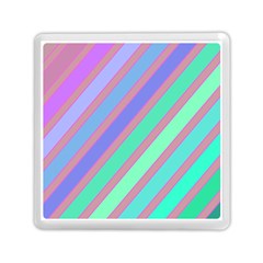 Pastel Colorful Lines Memory Card Reader (square) 