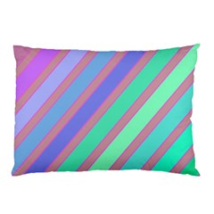 Pastel Colorful Lines Pillow Case (two Sides) by Valentinaart