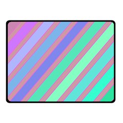 Pastel Colorful Lines Double Sided Fleece Blanket (small) 