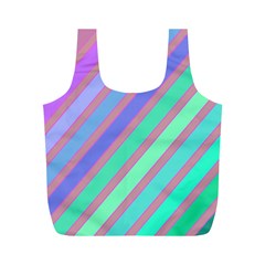 Pastel Colorful Lines Full Print Recycle Bags (m) 