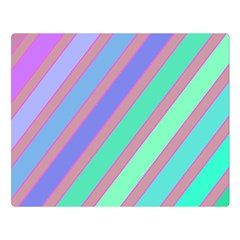 Pastel Colorful Lines Double Sided Flano Blanket (large) 