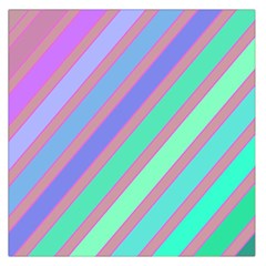 Pastel Colorful Lines Large Satin Scarf (square)