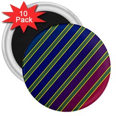 Decorative Lines 3  Magnets (10 Pack) 