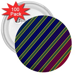 Decorative Lines 3  Buttons (100 Pack) 