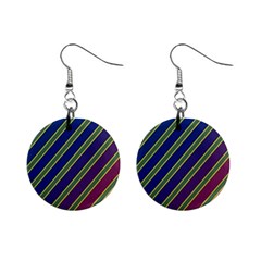 Decorative Lines Mini Button Earrings