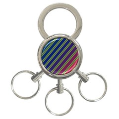 Decorative Lines 3-ring Key Chains