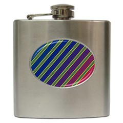 Decorative Lines Hip Flask (6 Oz)